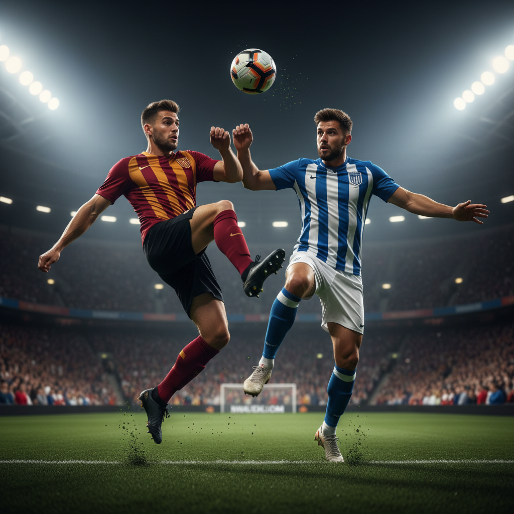 Pemain La Liga berebut bola